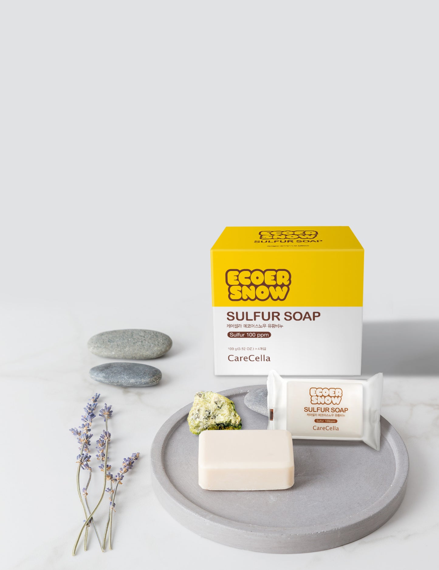 Gcoop CareCella ECOER SNOW Sulfur Soap 4 pack