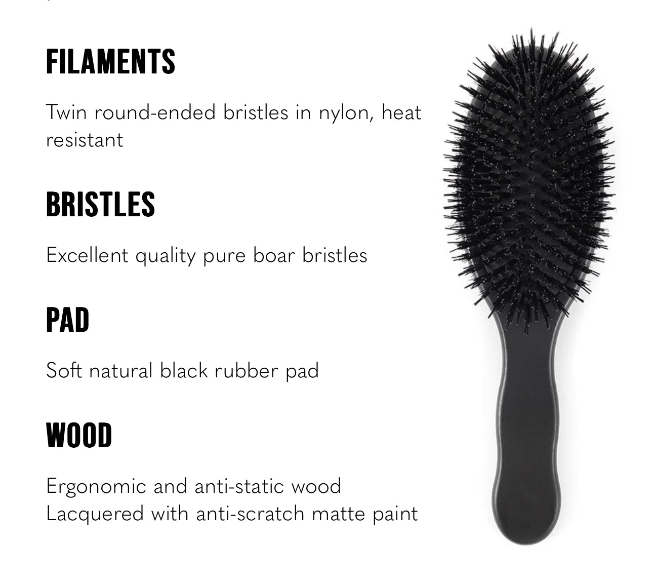 Great Lengths Acca Kappa Hair Extensions Oval  Paddle Brush