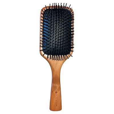 Leaf & Flower Wooden Paddle Brush